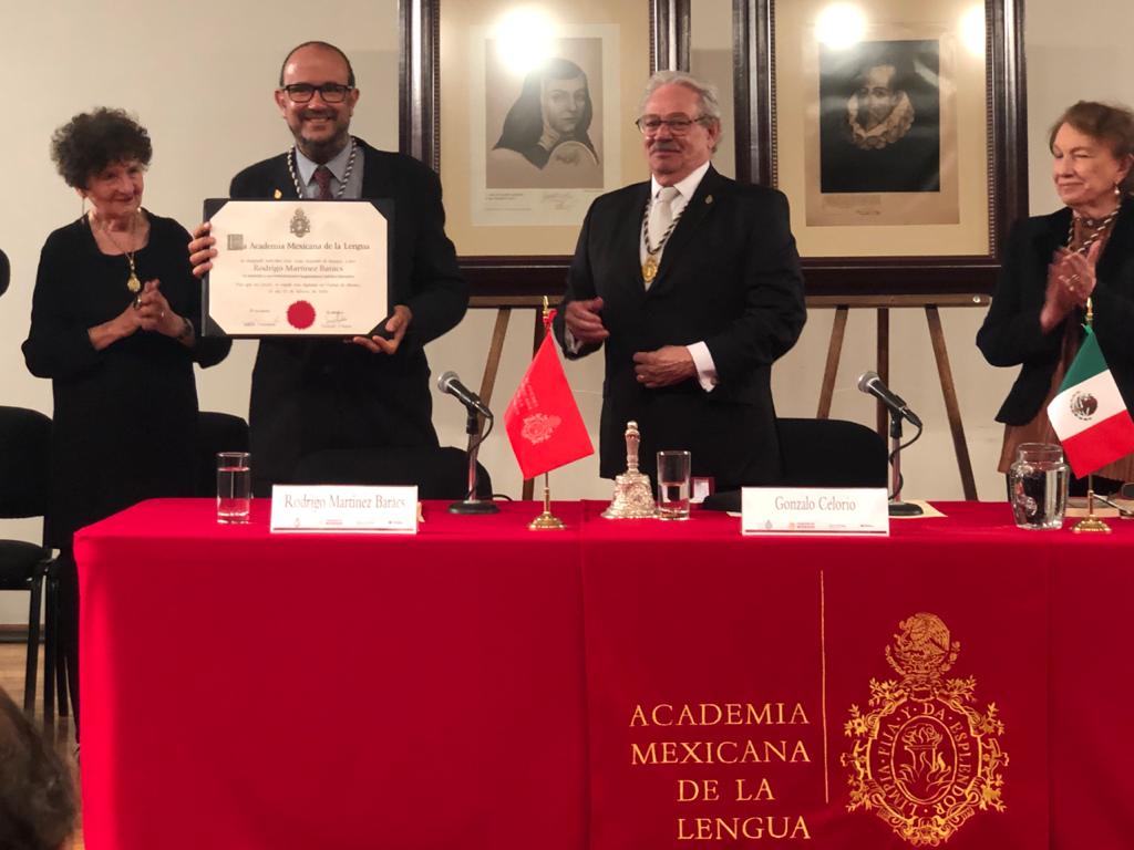 Rodrigo Martínez Baracs ingresó a la Academia Mexicana de la Lengua